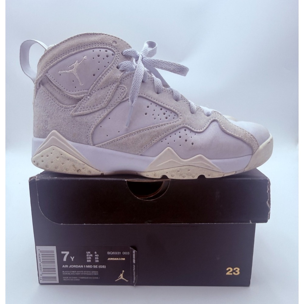 Air Jordan 7 Retro GS Size 5.5Y White Grey DV2255-400 Youth Basketball Shoes